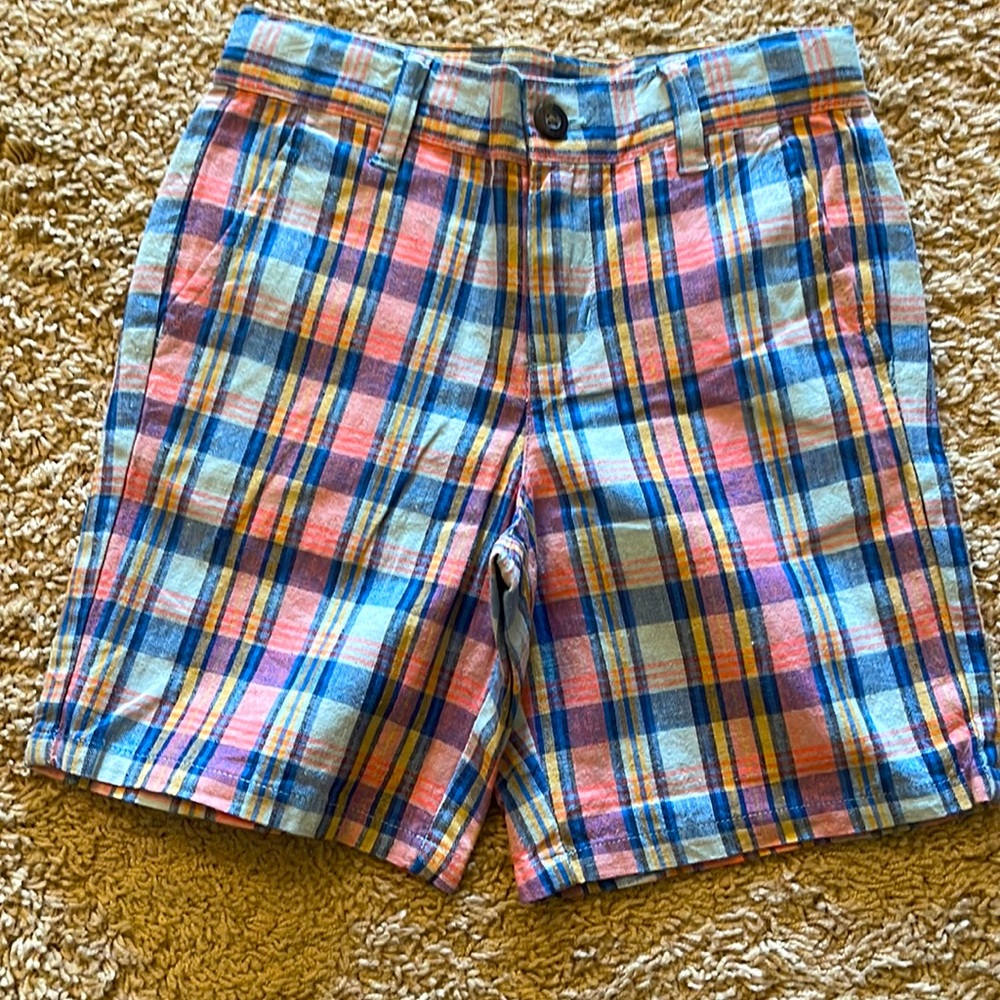 Janie & Jack madras plaid shorts